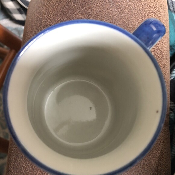 2 Vintage Japanese Porcelain Blue on White Floral Coffee Tea Mugs - Picture 5 of 7